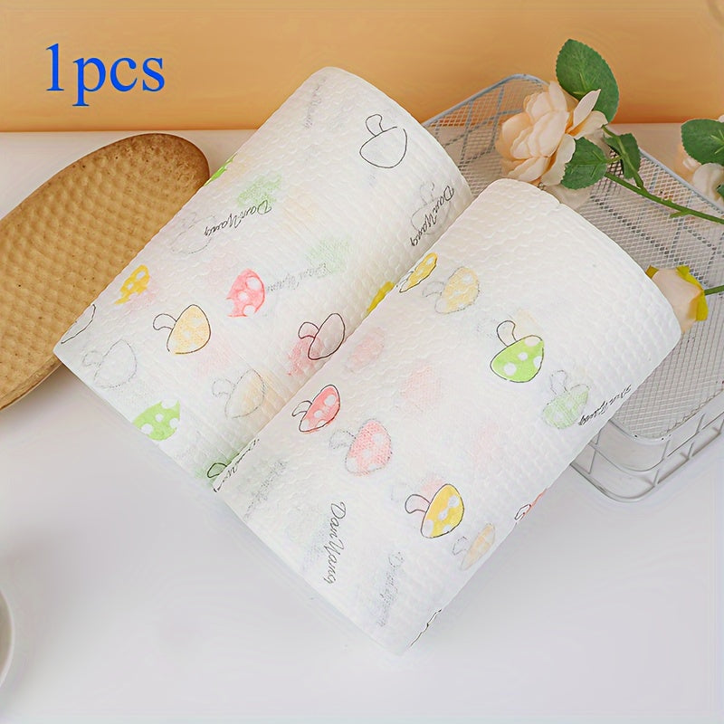 50/100/200/400pcs Disposable cleaning wipes - Non-woven PET fabric kitchen towels, random patterned, reusable household lazy cloth