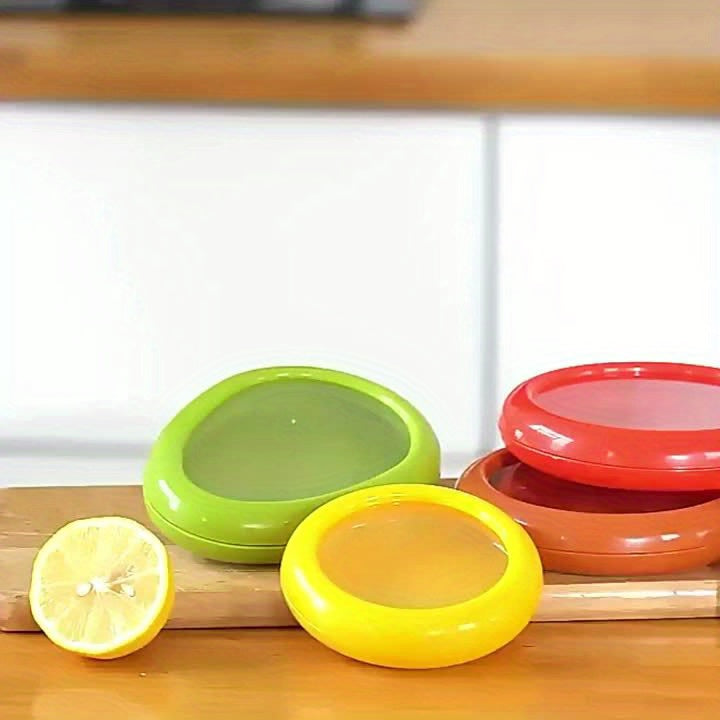 4pcs Set Large Capacity Silicone Storage Containers - Reusable Refrigerator Safe Containers for Fruits and Vegetables, Suitable for Onions, Lemons, Potatoes, and More, Keeps Food Fresh Longer