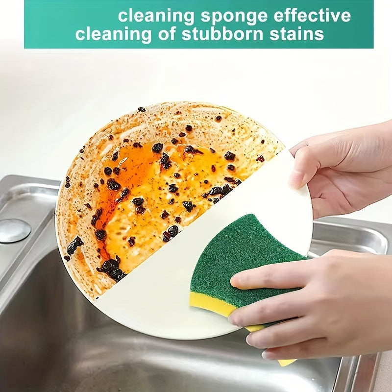 Multi-Purpose Cleaning Sponges, Dual-Sided Scrubbing Pads, Durable Non-Scratch Polyurethane Sponges for Kitchen, Bathroom, Bedroom, Superior Absorbency Cleaning Tools for Home and School Use