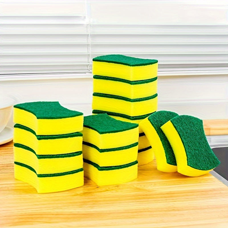 Multi-Purpose Cleaning Sponges, Dual-Sided Scrubbing Pads, Durable Non-Scratch Polyurethane Sponges for Kitchen, Bathroom, Bedroom, Superior Absorbency Cleaning Tools for Home and School Use