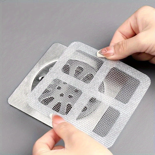 10/20/30/50pcs Disposable Shower Drain Hair Catcher Mesh Shower Drain Covers Floor Sink Strainer Filter Hair Stopper for Bathroom Kitchen