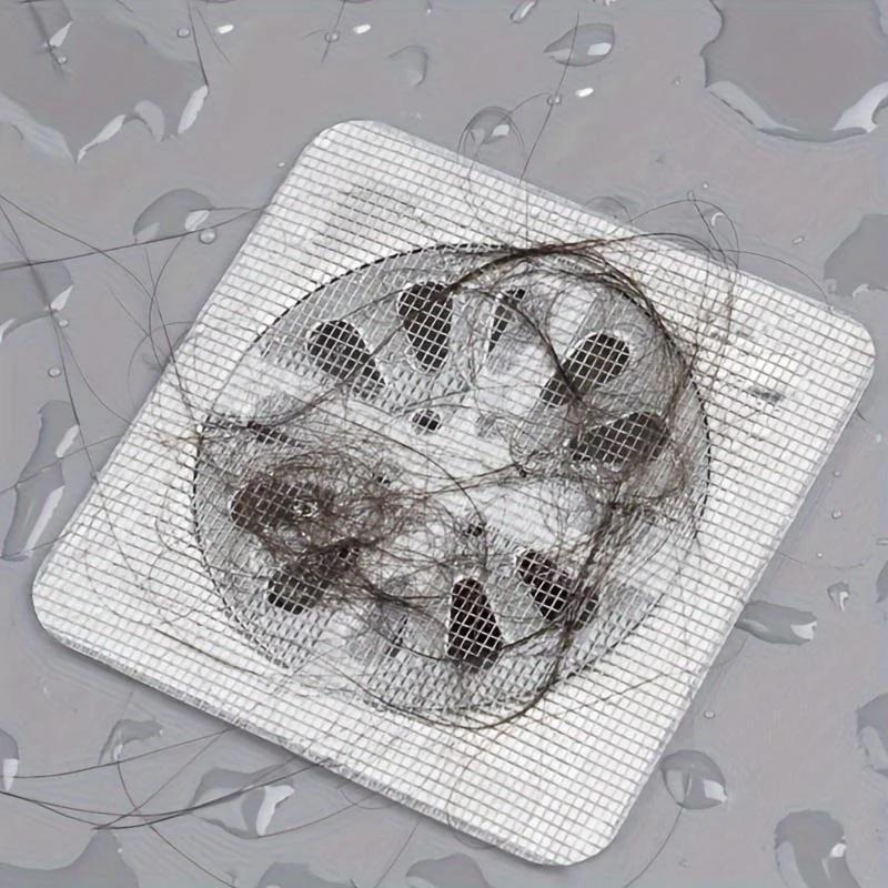 10/20/30/50pcs Disposable Shower Drain Hair Catcher Mesh Shower Drain Covers Floor Sink Strainer Filter Hair Stopper for Bathroom Kitchen