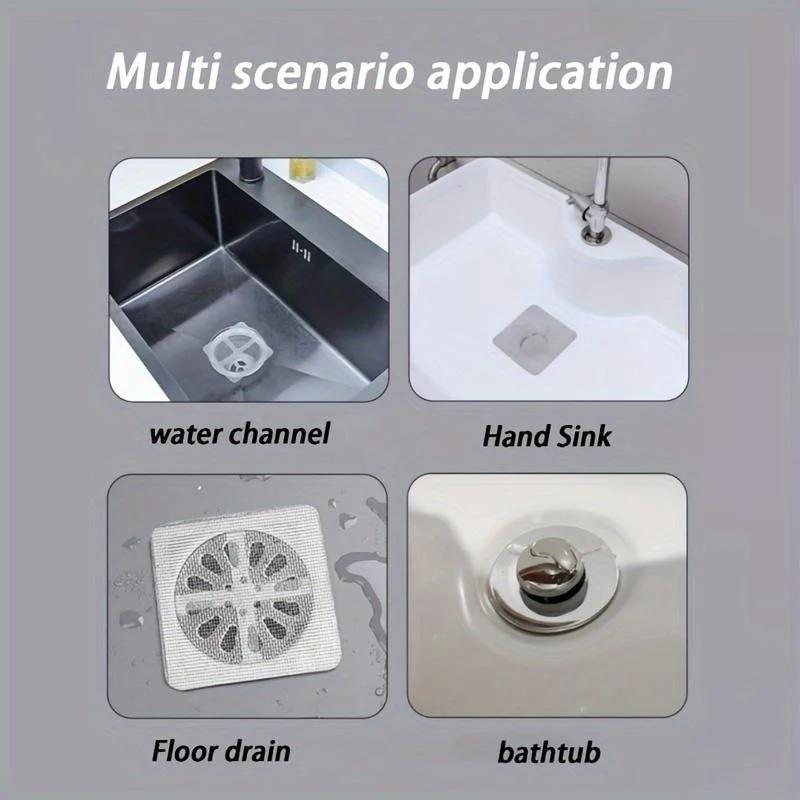 10/20/30/50pcs Disposable Shower Drain Hair Catcher Mesh Shower Drain Covers Floor Sink Strainer Filter Hair Stopper for Bathroom Kitchen