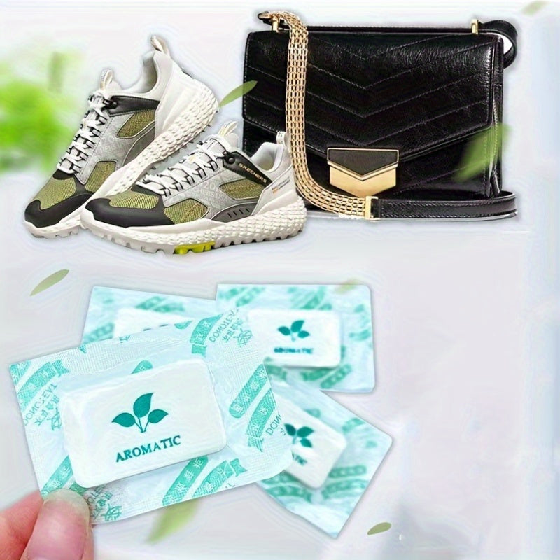 100pcs Lemon Jasmine Sachets, Fragrant Air Fresheners for Wardrobe, Car, and Room, Solid Perfume/Compressed Fragrance Tablets, Paper, Car Interior Accessories