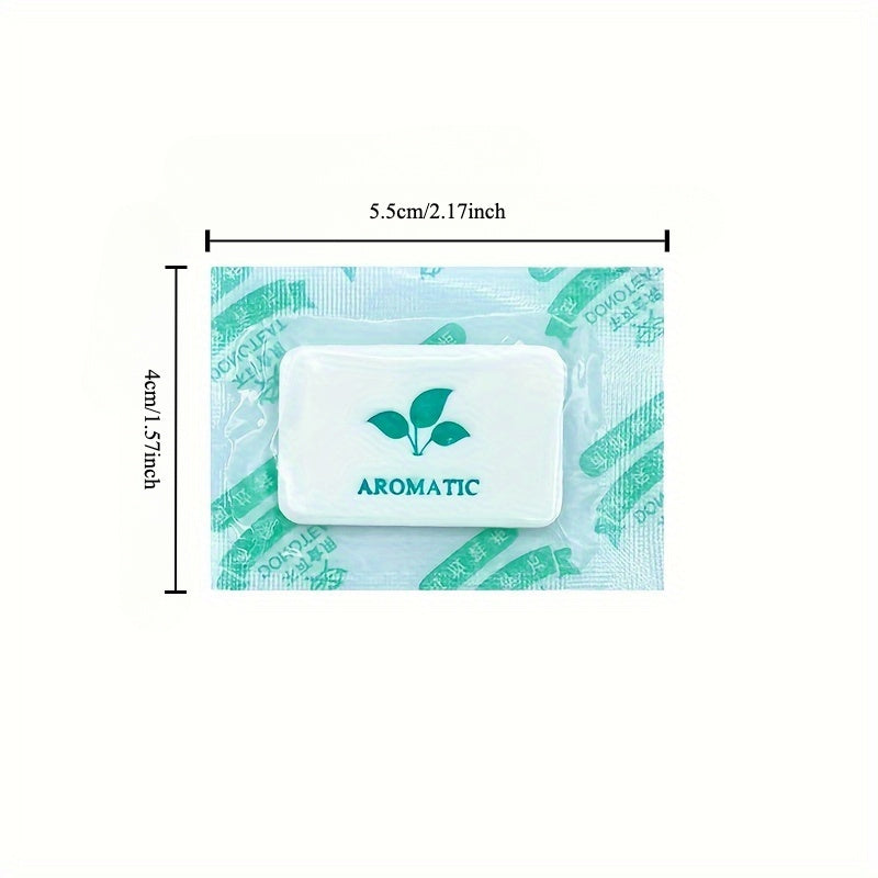 100pcs Lemon Jasmine Sachets, Fragrant Air Fresheners for Wardrobe, Car, and Room, Solid Perfume/Compressed Fragrance Tablets, Paper, Car Interior Accessories