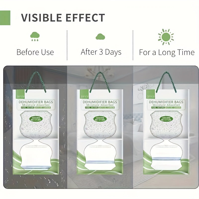 Bag Anti-mold Desiccant Hanging Bag Dehumidifying Bag Suitable for Wardrobe, Cabinet, Dormitory Dehumidification