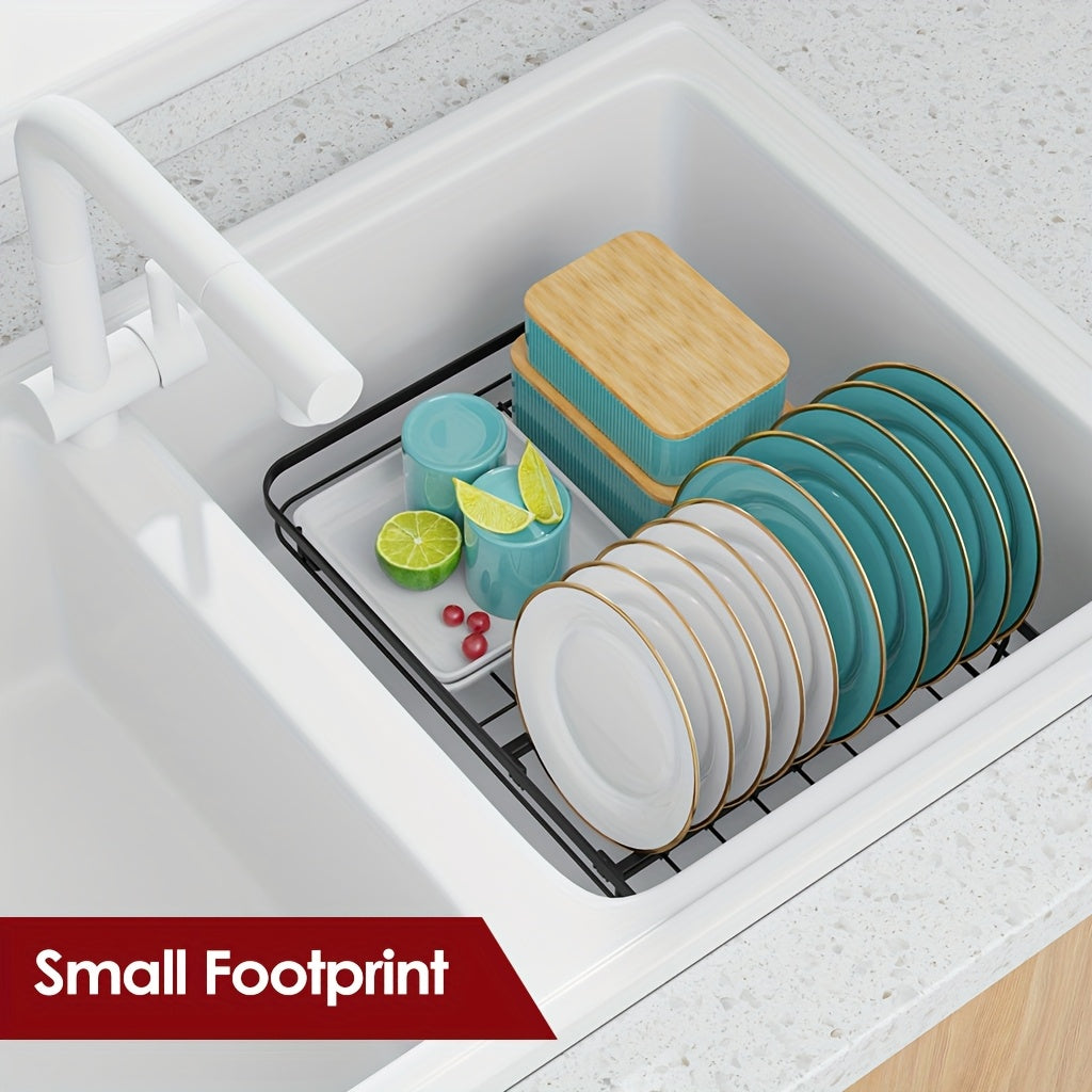 Stainless Steel Dish Drying Racks With Cutlery Holder, Space-Saving, Durable Kitchen Counter Organizer For Dishes And Utensils, Multi-Compartment Design, Drying Racks Ideal For Home And Office Use