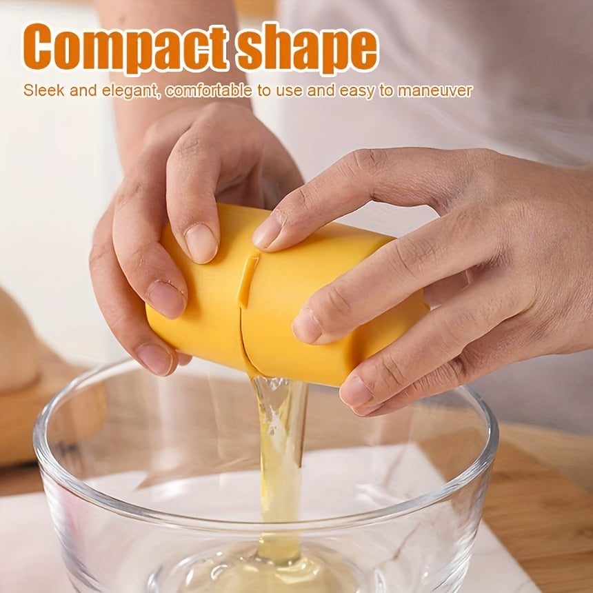 1pc Stainless Steel Egg Shell Separator - Quick Peel, Easy-Clean Kitchen Baking Tool, Yolk Divider for Christmas, Halloween, Thanksgiving
