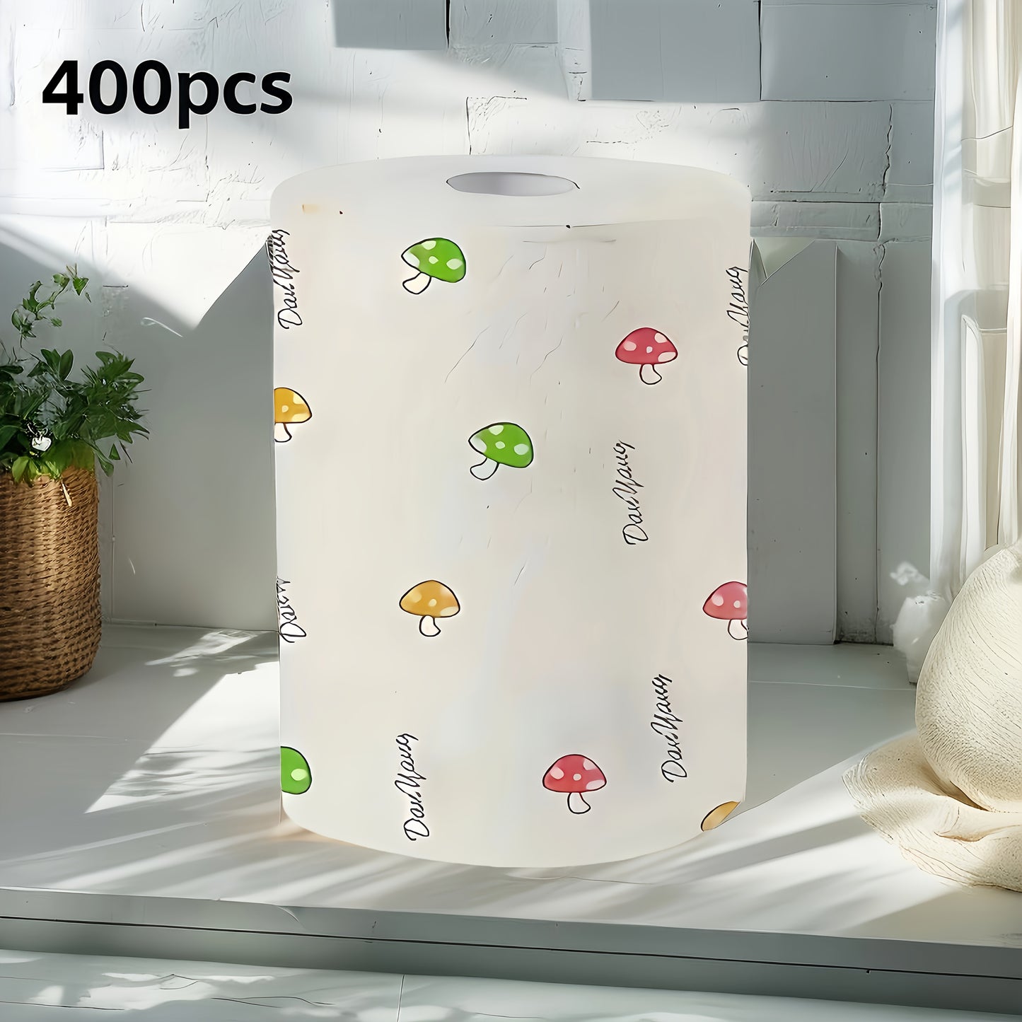 50/100/200/400pcs Disposable cleaning wipes - Non-woven PET fabric kitchen towels, random patterned, reusable household lazy cloth