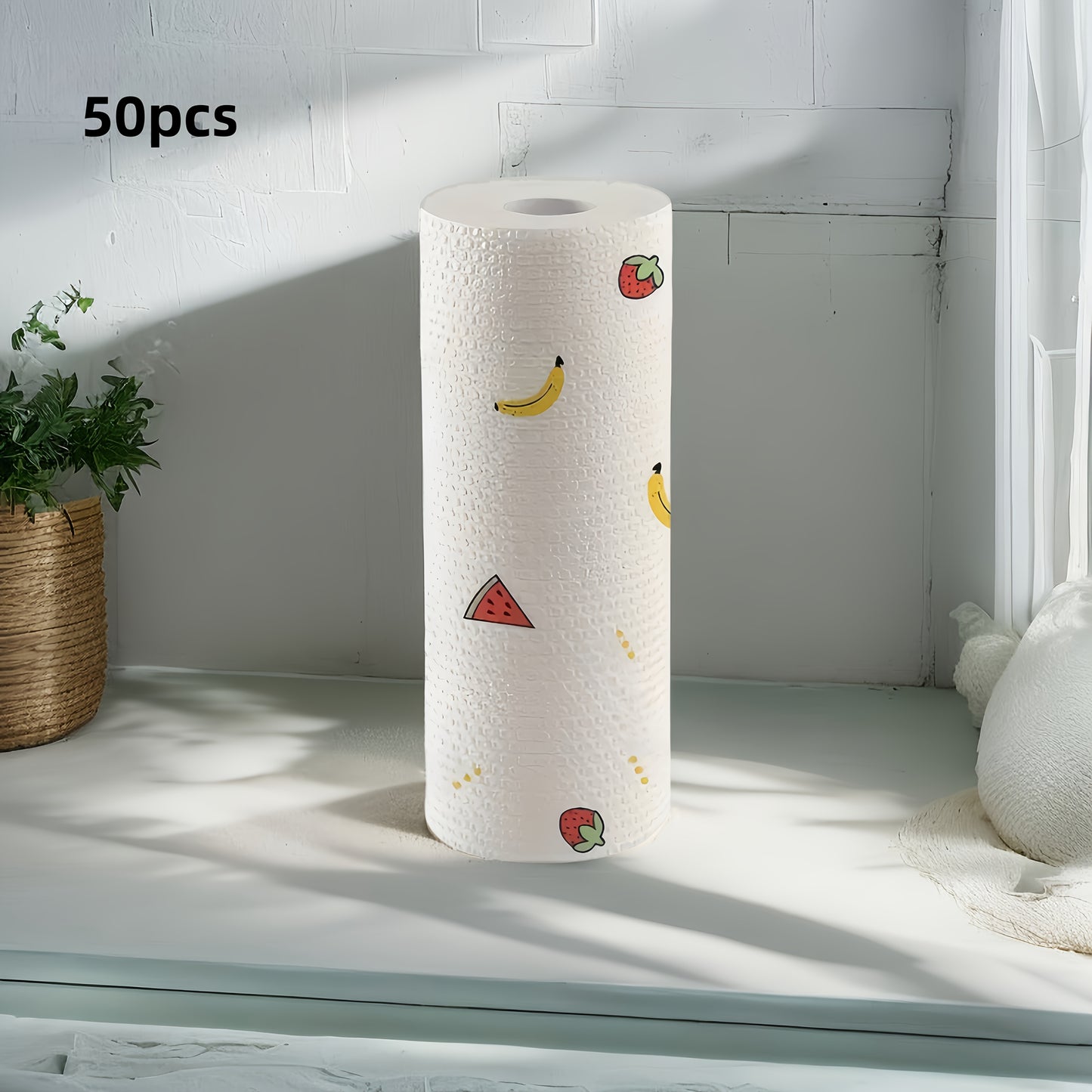 50/100/200/400pcs Disposable cleaning wipes - Non-woven PET fabric kitchen towels, random patterned, reusable household lazy cloth