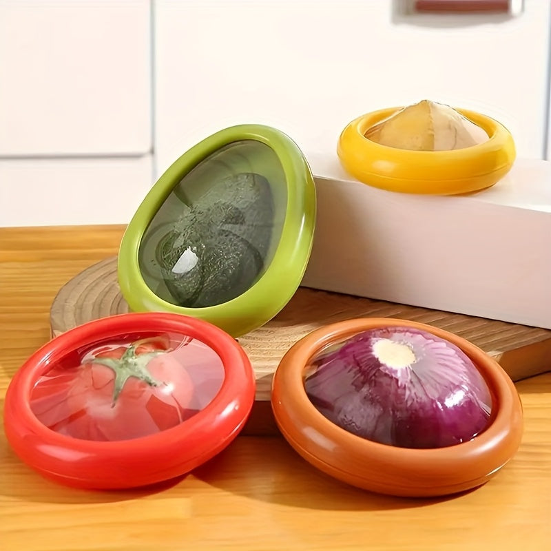 4pcs Set Large Capacity Silicone Storage Containers - Reusable Refrigerator Safe Containers for Fruits and Vegetables, Suitable for Onions, Lemons, Potatoes, and More, Keeps Food Fresh Longer