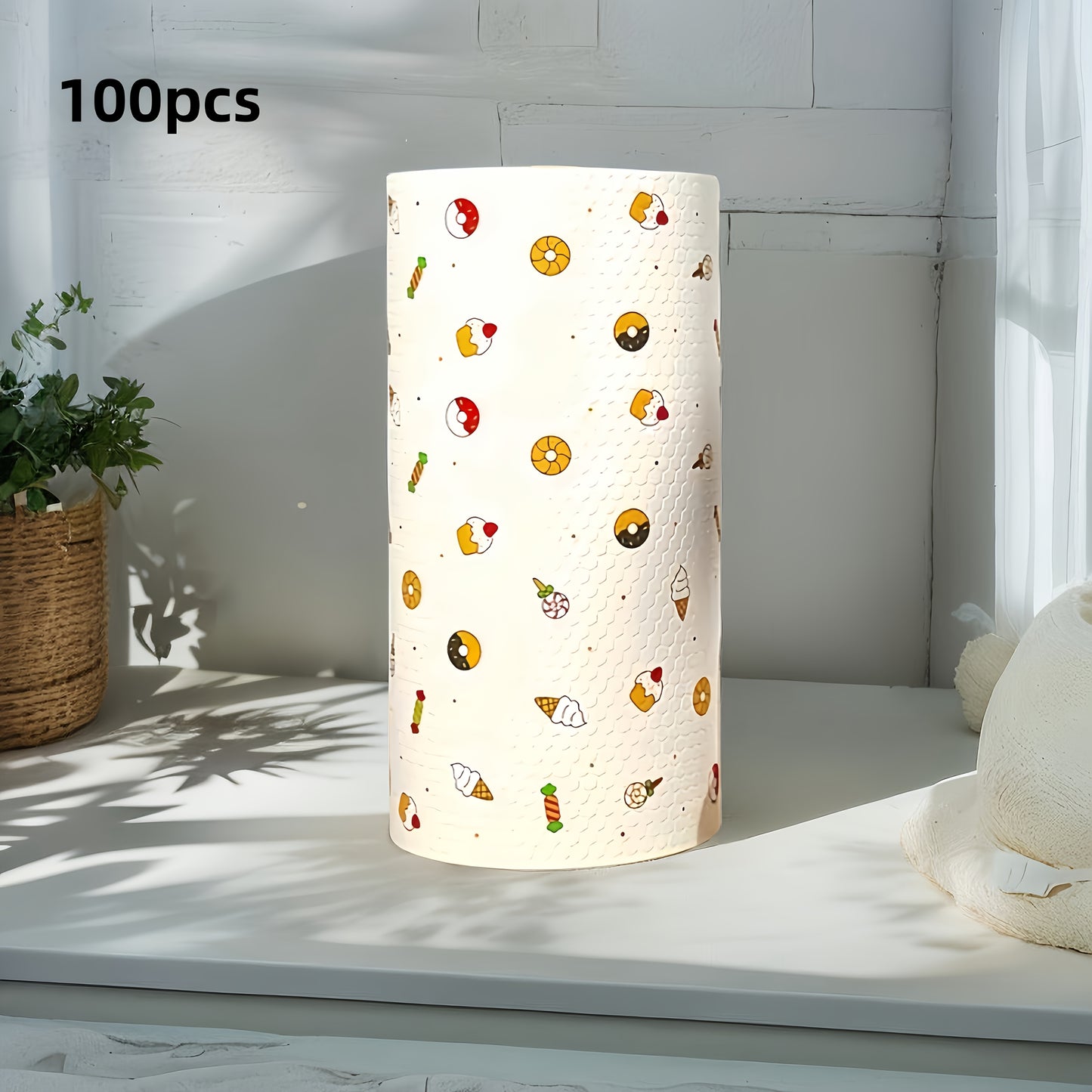50/100/200/400pcs Disposable cleaning wipes - Non-woven PET fabric kitchen towels, random patterned, reusable household lazy cloth