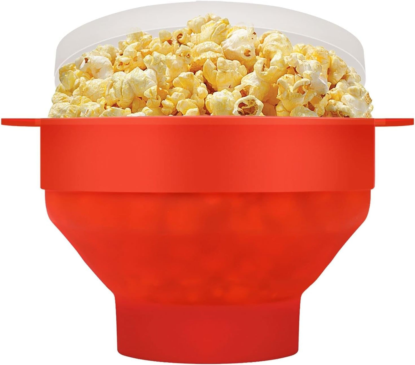 Silicone Microwave Popcorn Popper BPA Free Collapsible Popcorn Bowl Microwavable Pop Corn Maker with Lid and Handle Dishwasher Safe Silicon Bucket for Parties and Movie Nights, Green