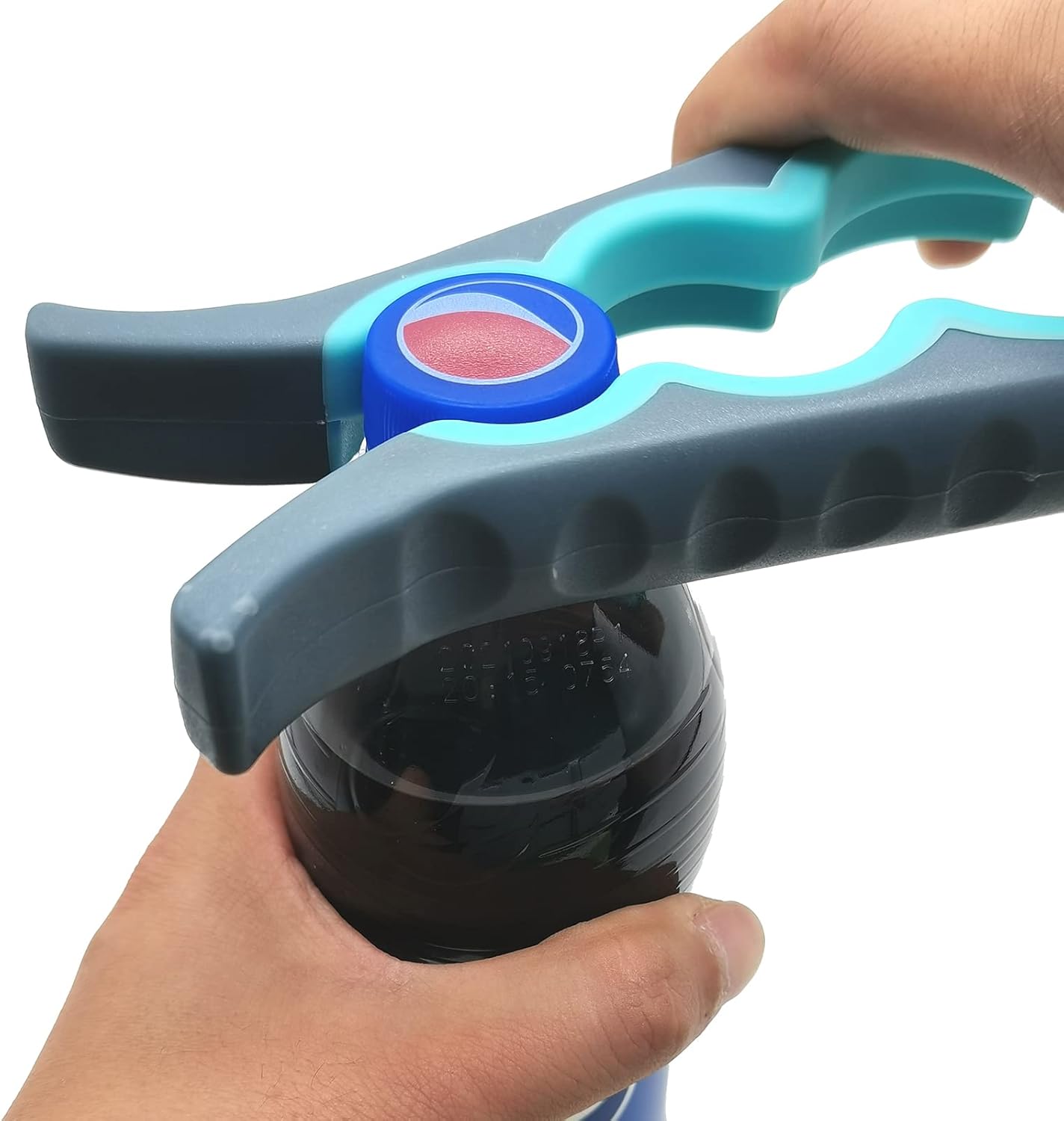 Opener Bottle Opener and Can Opener for Weak hands, Seniors with Arthritis and Anyone with Low Strength, Mutil Jar Opener Get Lids Off Easily (Blue and Grey)