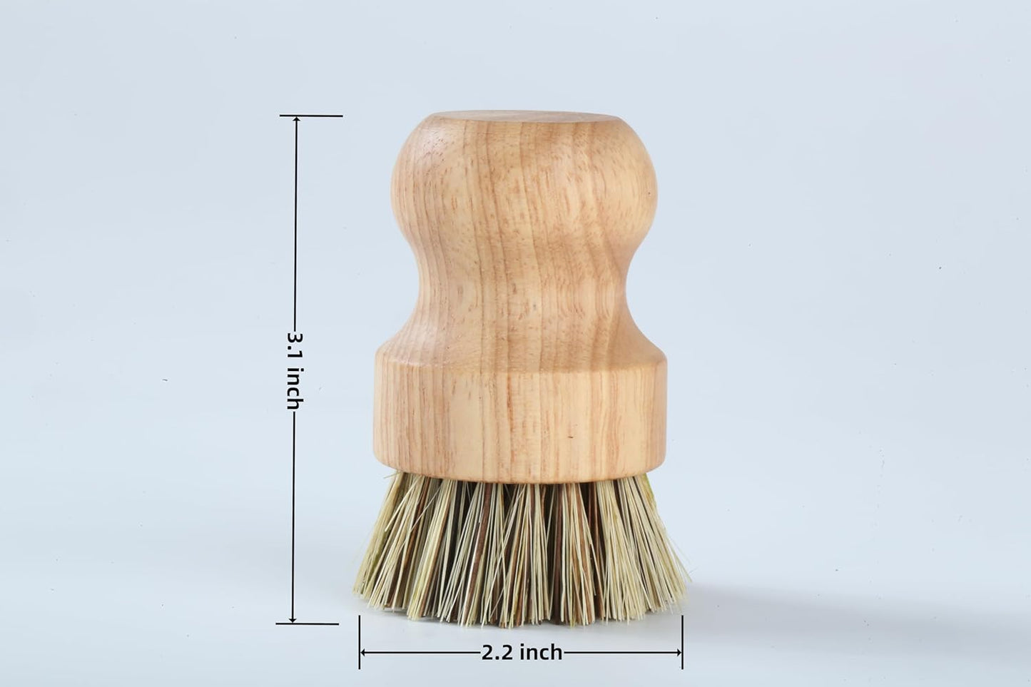 Dish Brush Kitchen Dish Scrub Brush for Dishes Bamboo Dish Brushe,Round Mini Cleaning Brush Dish Scrubbers Palm Scrub Brush Sink Scrub Brush,Washing Dishes,Vegetable,Pans, Set of 3