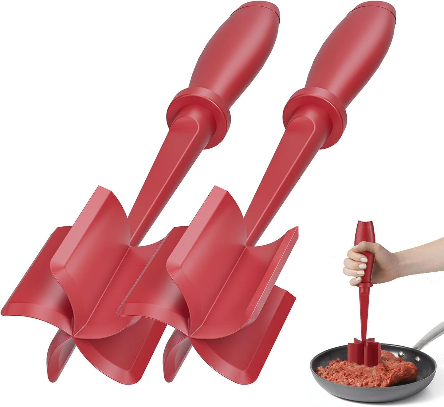 Meat Grinder, Hamburger Grinder, Masher and Burger Masher Premium Heat Resistant Burger Meat Grinder