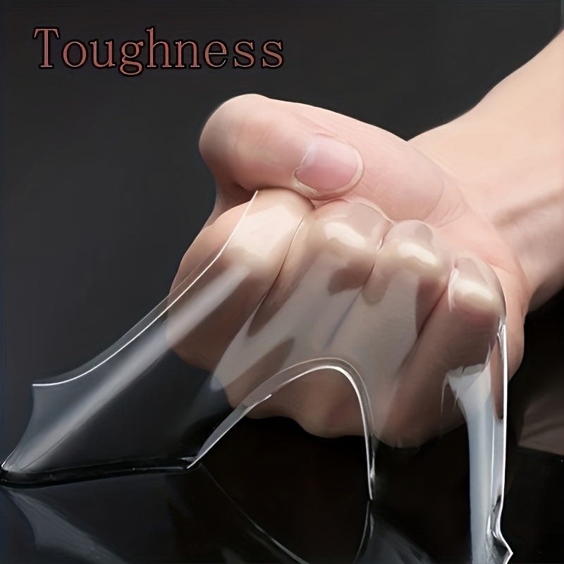 Super Strong Transparent Double-sided Tape - Reusable, Strong Adhesion, Suitable for Home, Kitchen, Office, Car, Bathroom And Household Items.