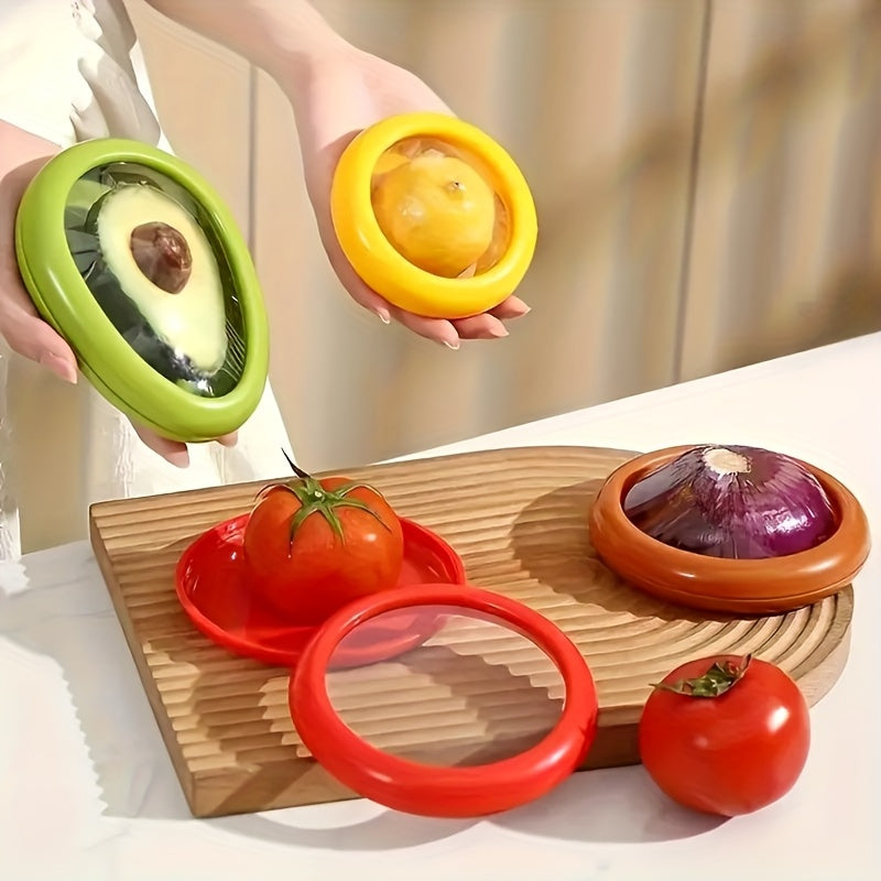 4pcs Set Large Capacity Silicone Storage Containers - Reusable Refrigerator Safe Containers for Fruits and Vegetables, Suitable for Onions, Lemons, Potatoes, and More, Keeps Food Fresh Longer