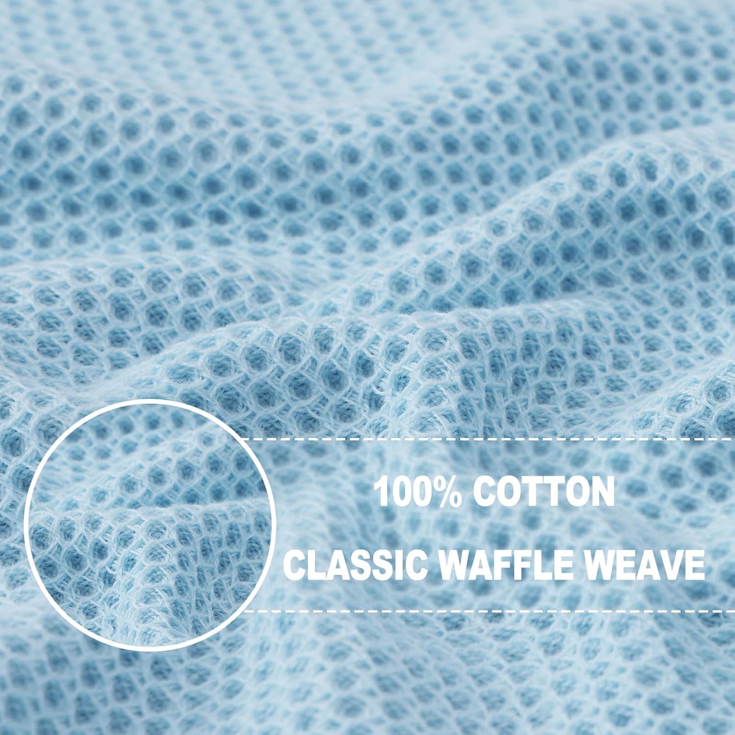 100% Cotton Waffle Weave Kitchen Dish Cloths, Ultra Soft Absorbent Quick Drying Dish Towels, 12 x 12 Inches, 6-Pack, Dark Grey