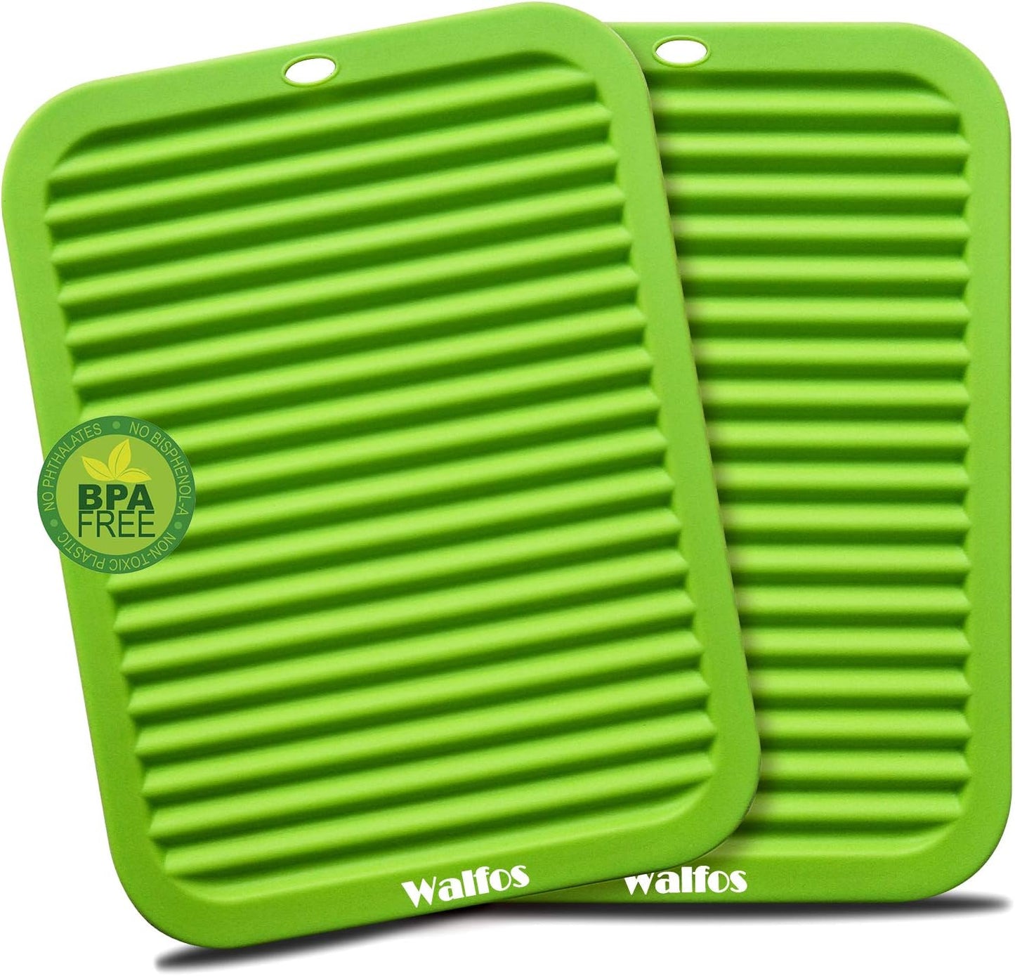 Silicone Trivet Mats - 4 Heat Resistant Pot Holders, Multipurpose Non-Slip Hot Pads for Kitchen Potholders, Hot Dishers, Jar Opener, Spoon Holder, Food Grade Silicone & BPA Free (Black)