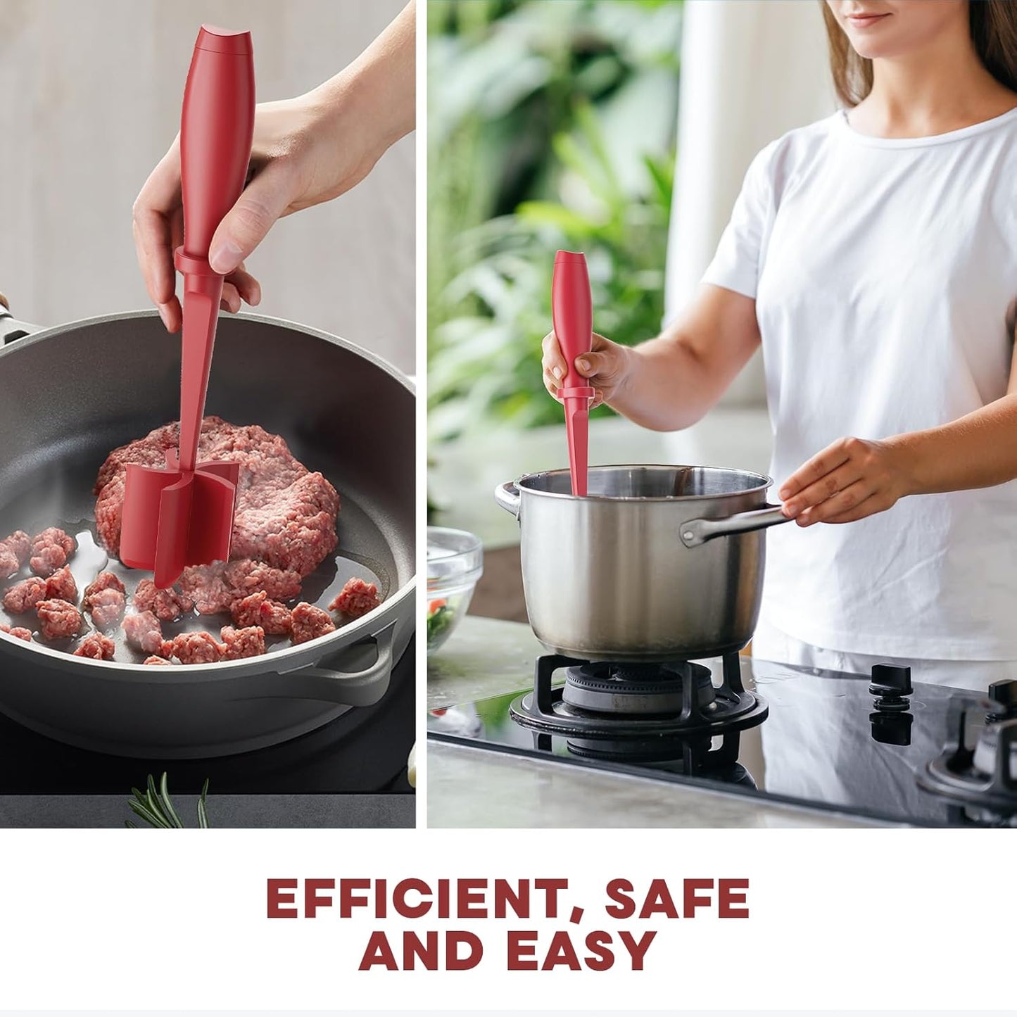 Meat Grinder, Hamburger Grinder, Masher and Burger Masher Premium Heat Resistant Burger Meat Grinder