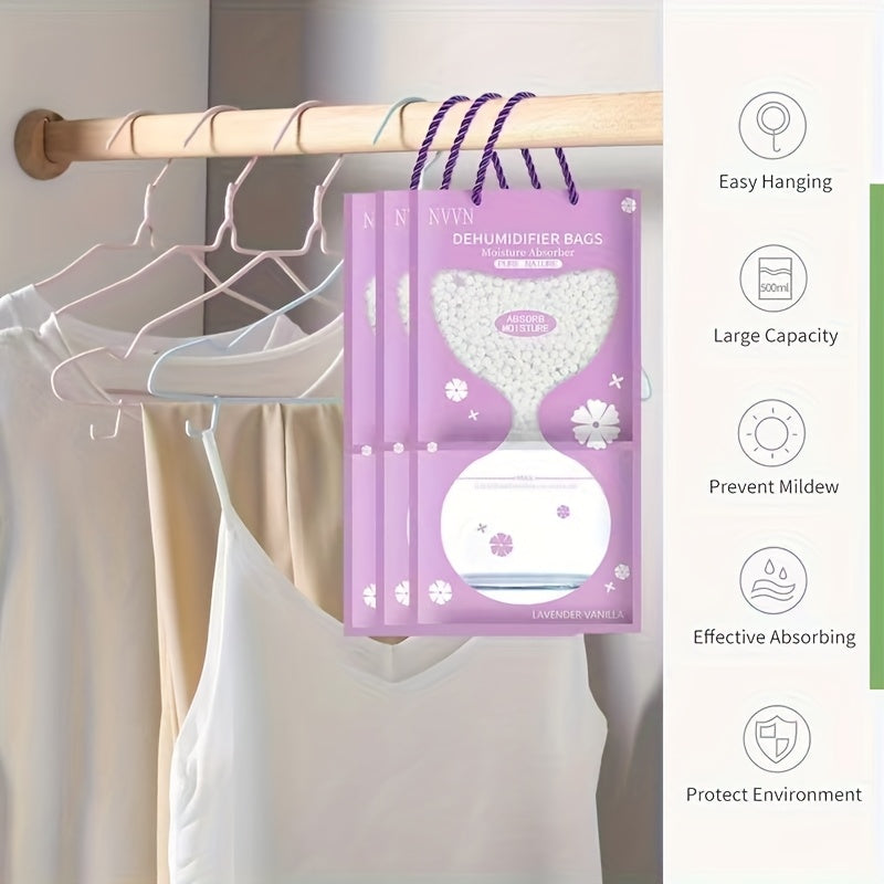 Bag Anti-mold Desiccant Hanging Bag Dehumidifying Bag Suitable for Wardrobe, Cabinet, Dormitory Dehumidification