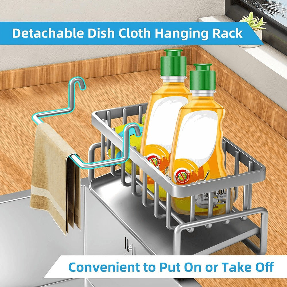 1pc Multifunctional Kitchen & Bathroom Sink Organizer, Multifunctional Drainage Rack New Multi-Layer ABS Material Rag Organizer for Outdoor Storage Boxes, Cabinets, Shelves, Buy Kitchen Supplies for Your Family