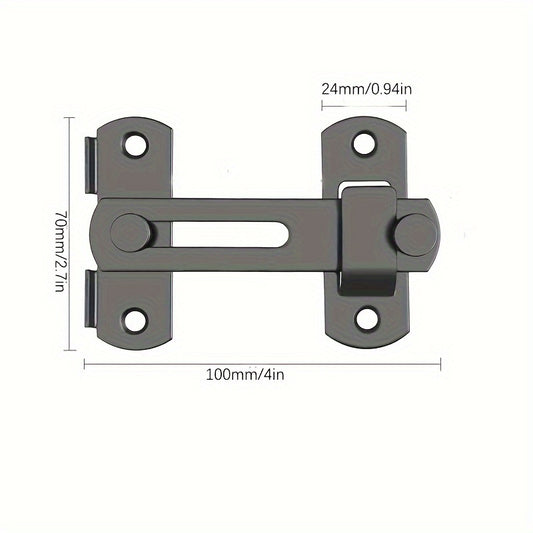Set of 2 Stainless Steel Barn Door Locks - 180 Degree Flip And Slide Design, Durable for Pet Doors, Garages, Bathrooms, Windows, Outdoor Use, No Electricity Required, Commercial Grade, Home Security/ Security Enhancement, Suitable for Various Door Typ