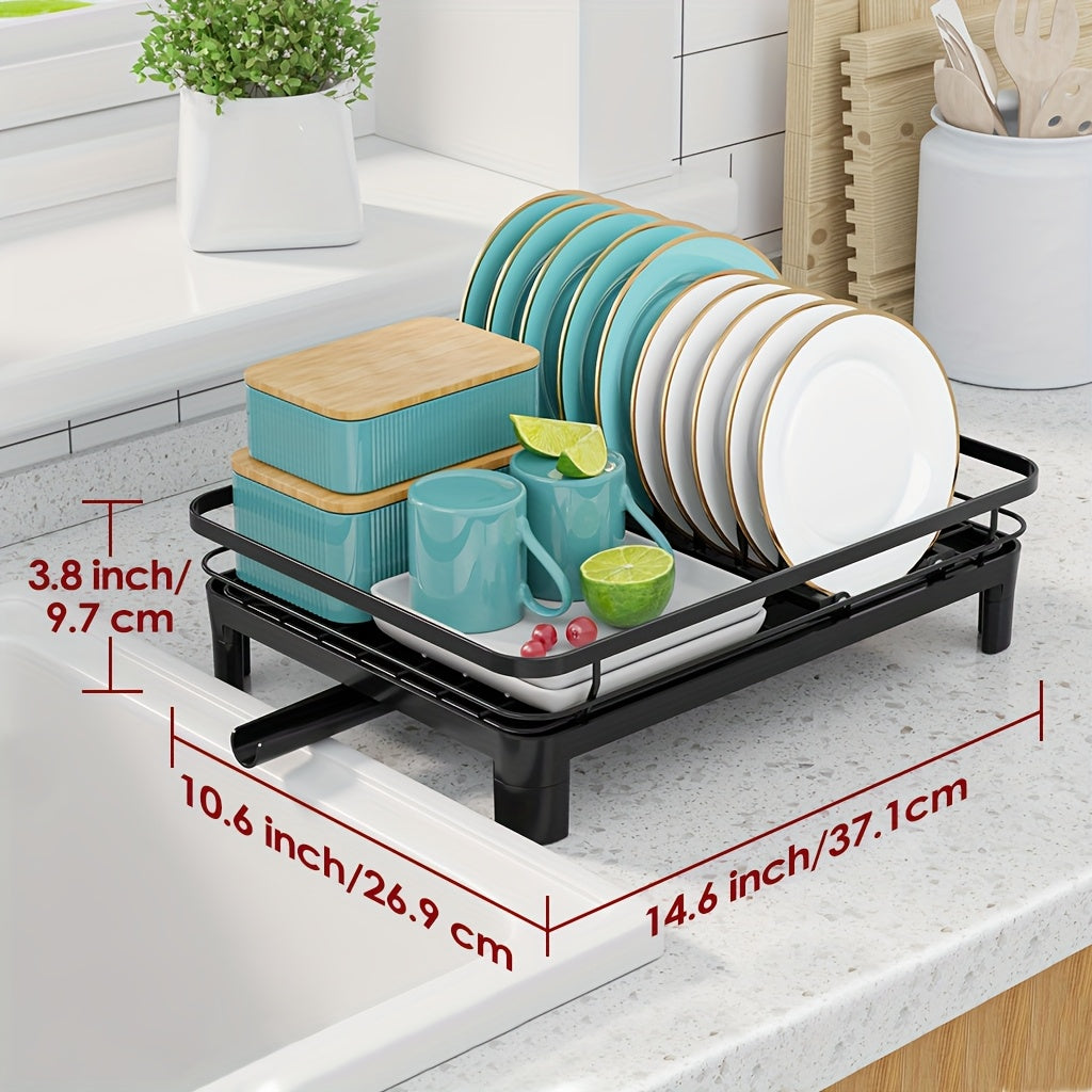 Stainless Steel Dish Drying Racks With Cutlery Holder, Space-Saving, Durable Kitchen Counter Organizer For Dishes And Utensils, Multi-Compartment Design, Drying Racks Ideal For Home And Office Use