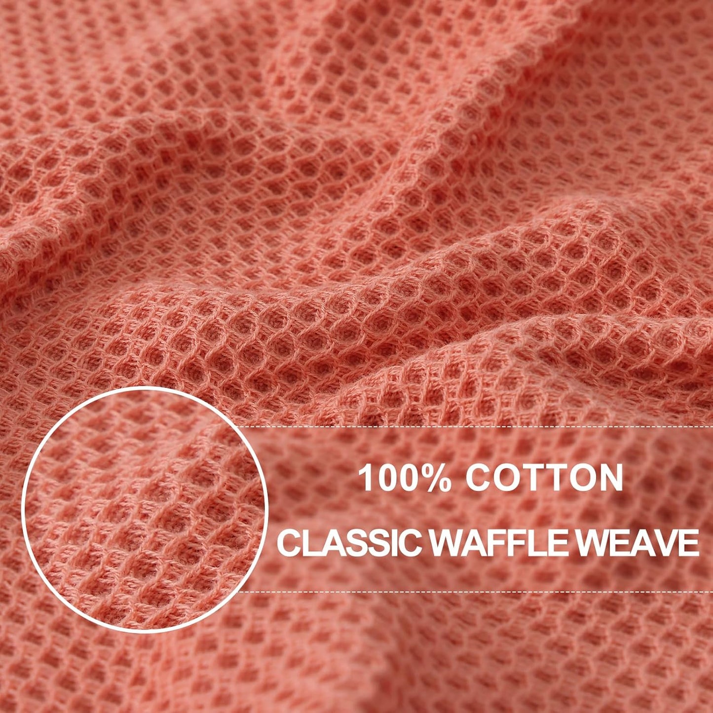 100% Cotton Waffle Weave Kitchen Dish Cloths, Ultra Soft Absorbent Quick Drying Dish Towels, 12 x 12 Inches, 6-Pack, Dark Grey