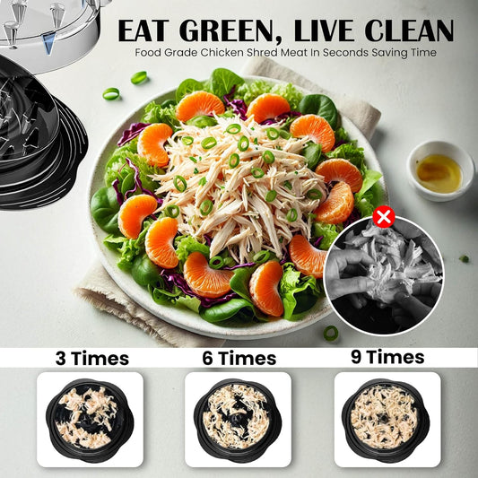 Chicken Shredder Tool Twist Large – Manual Meat Shredder for Chicken, Pork & Beef, BPA-Free, Chicken Breast Shredder & Food Shredder for Kitchen, Anti-Slip Ergonomic Handle, Dishwasher-Safe –10 Inch