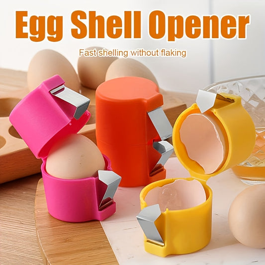1pc Stainless Steel Egg Shell Separator - Quick Peel, Easy-Clean Kitchen Baking Tool, Yolk Divider for Christmas, Halloween, Thanksgiving