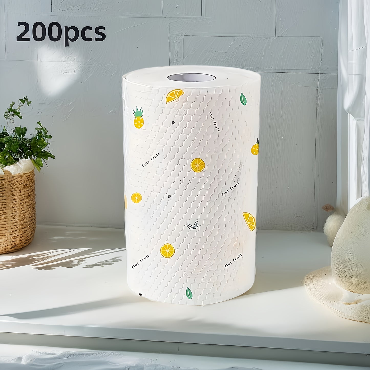 50/100/200/400pcs Disposable cleaning wipes - Non-woven PET fabric kitchen towels, random patterned, reusable household lazy cloth