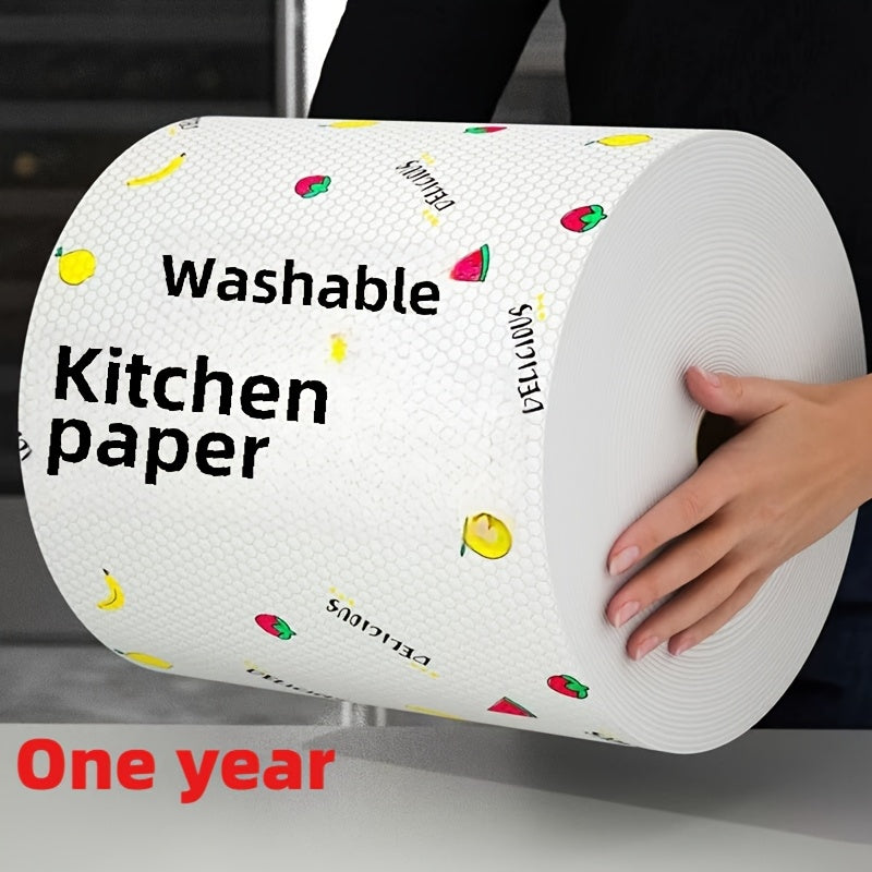 50/100/200/400pcs Disposable cleaning wipes - Non-woven PET fabric kitchen towels, random patterned, reusable household lazy cloth