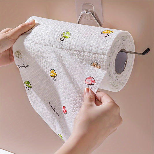 50/100/200/400pcs Disposable cleaning wipes - Non-woven PET fabric kitchen towels, random patterned, reusable household lazy cloth