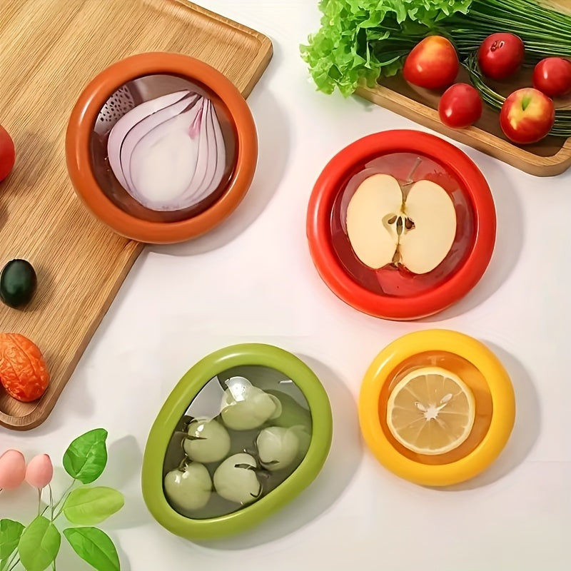 4pcs Set Large Capacity Silicone Storage Containers - Reusable Refrigerator Safe Containers for Fruits and Vegetables, Suitable for Onions, Lemons, Potatoes, and More, Keeps Food Fresh Longer