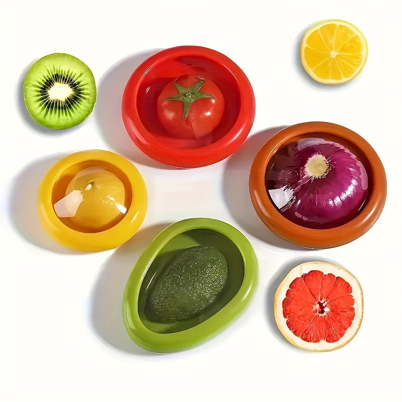 4pcs Set Large Capacity Silicone Storage Containers - Reusable Refrigerator Safe Containers for Fruits and Vegetables, Suitable for Onions, Lemons, Potatoes, and More, Keeps Food Fresh Longer