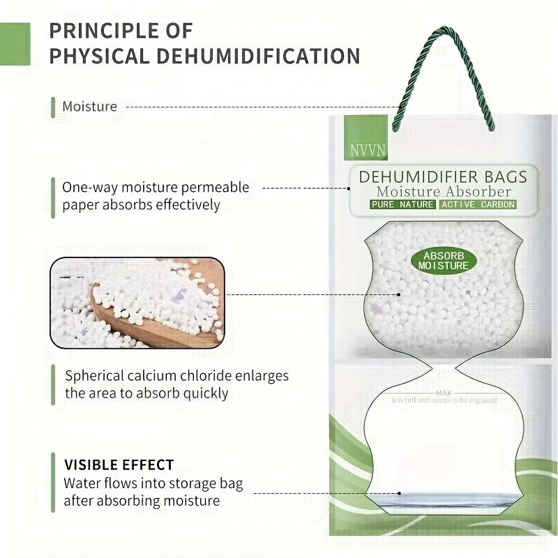 Bag Anti-mold Desiccant Hanging Bag Dehumidifying Bag Suitable for Wardrobe, Cabinet, Dormitory Dehumidification
