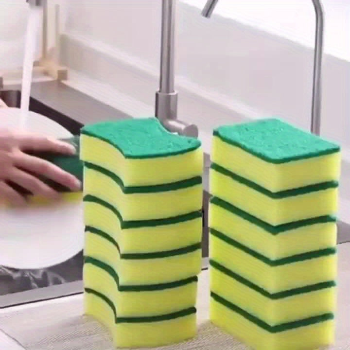 Multi-Purpose Cleaning Sponges, Dual-Sided Scrubbing Pads, Durable Non-Scratch Polyurethane Sponges for Kitchen, Bathroom, Bedroom, Superior Absorbency Cleaning Tools for Home and School Use