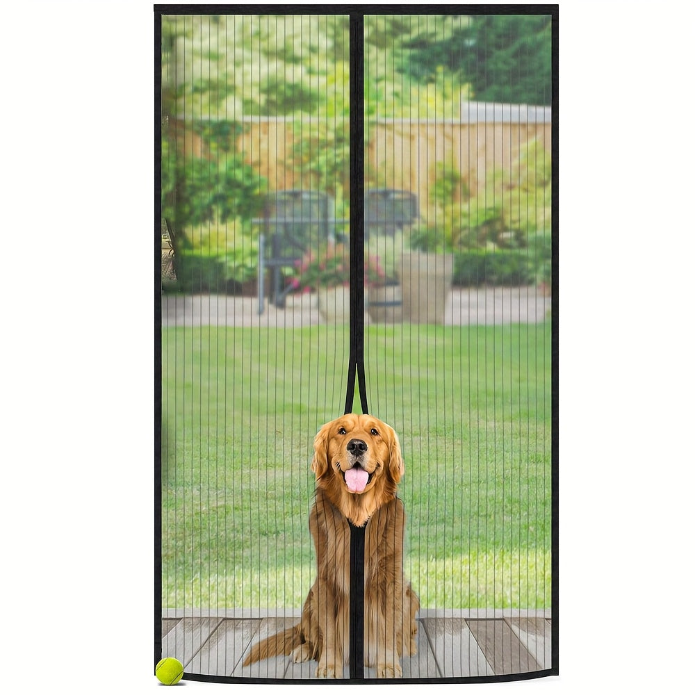 Magnetic Screen Door - Self Sealing, Heavy Duty, Hands Free Mesh Partition Keeps Bugs Out