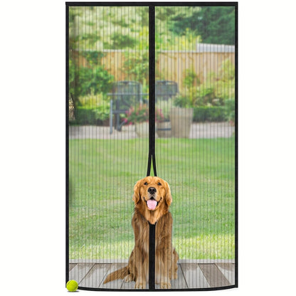 Magnetic Screen Door - Self Sealing, Heavy Duty, Hands Free Mesh Partition Keeps Bugs Out