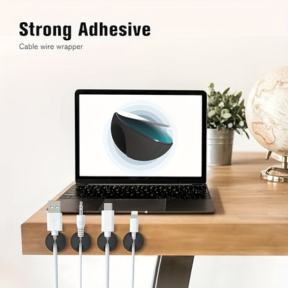 Pack of 10 Cable Clips Adhesive Wire and Cable Fixer, Wire Organizer for Desk, Cord Fixer, Bedside Table, Home and Office Adjustment Fixers, APPLE
