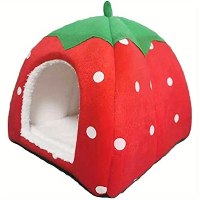 New Fashionable Strawberry Pet Bed for Small Animals - Guinea Pig Rabbit Bunny Hamster Kitten 10 inch