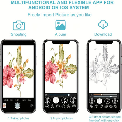 Creative Sketching And Painting Tool Kit with Projection Pad - Compatible with Mobile Phones And Tablets, Perfect for Artists And Enthusiasts